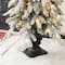 2 Pack 4ft. Pre-Lit Flocked Red Berry Fir Artificial Christmas Porch Tree in Urn, Warm White Lights